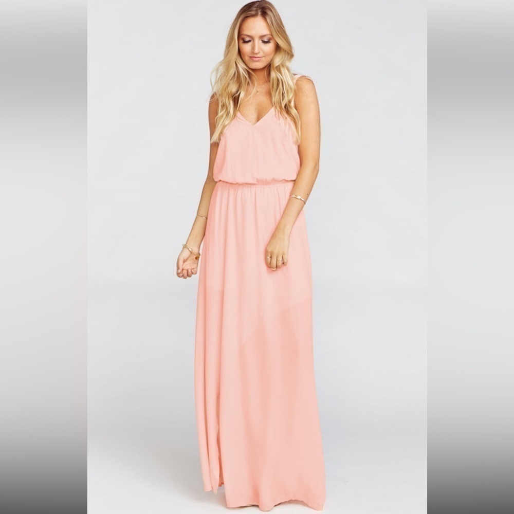 Show Me Your Mumu | Kendall Maxi Dress Frosty Pink Crisp size XXS